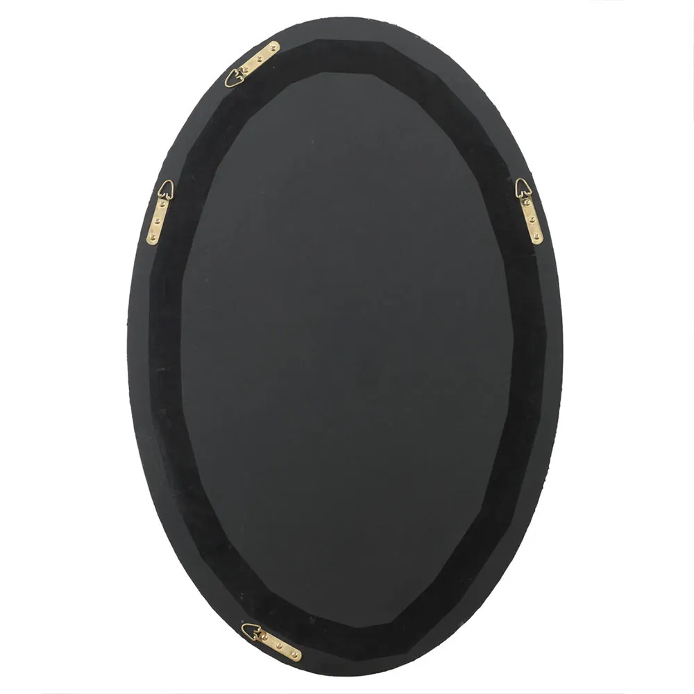 Abrianna Oval Wall Mirror - White, Resin