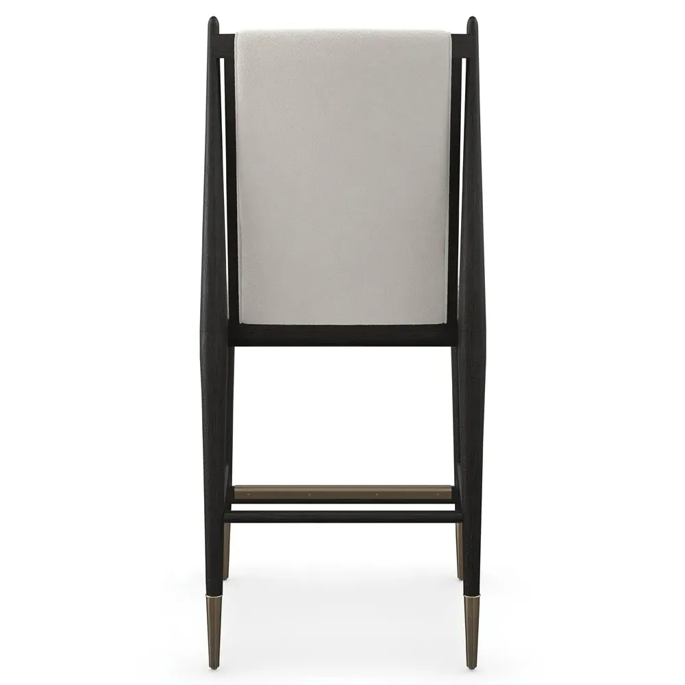 Abrielle Counter Stool - Black, Boucle