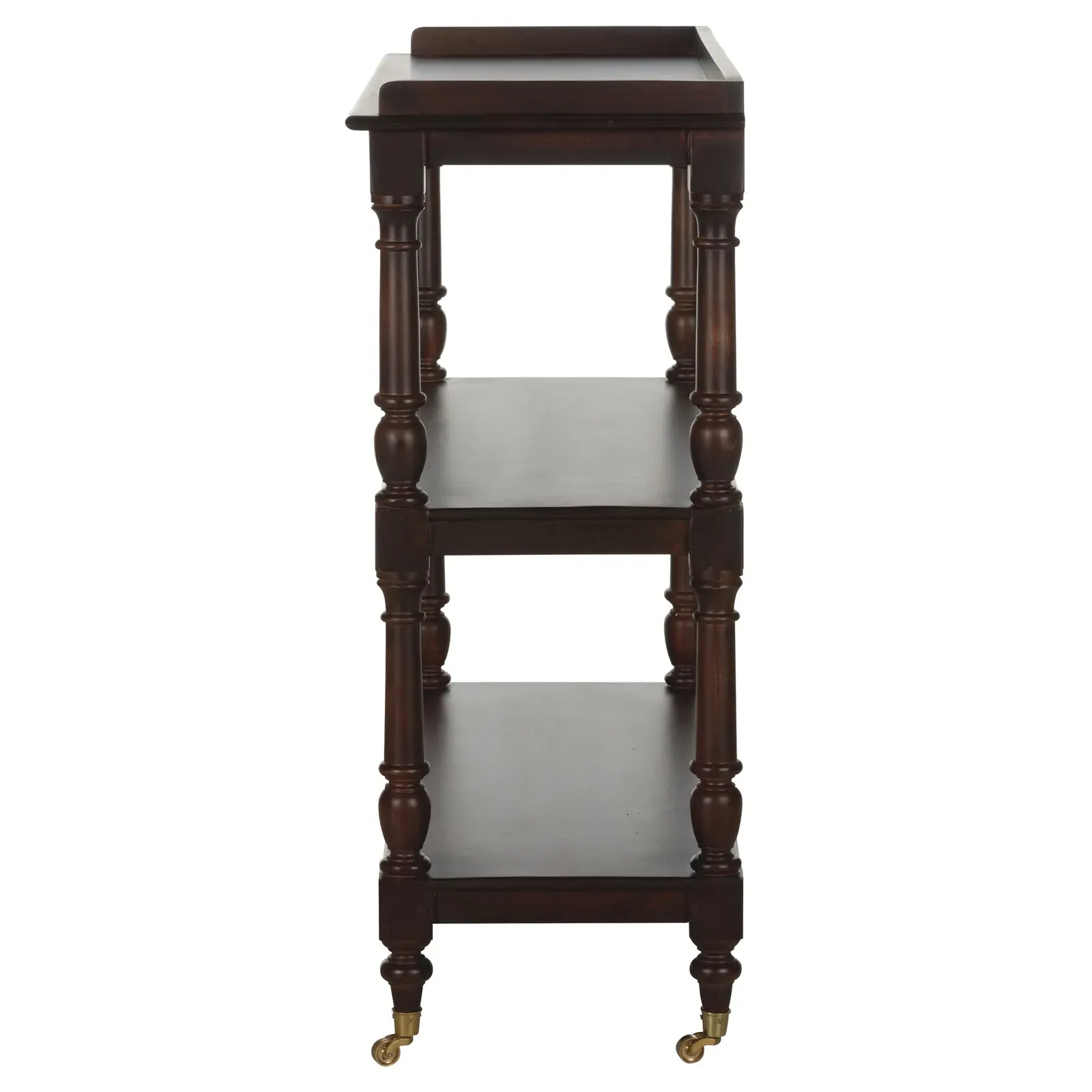 Achard Bar Cart with Casters - Dark Brown, Mango Wood