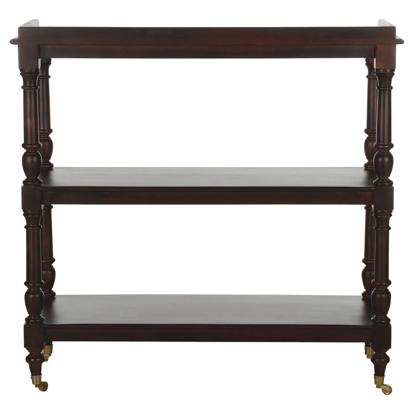 Achard Bar Cart with Casters - Dark Brown, Mango Wood