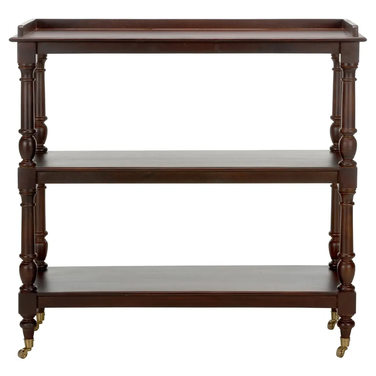 Achard Bar Cart with Casters - Dark Brown, Mango Wood image