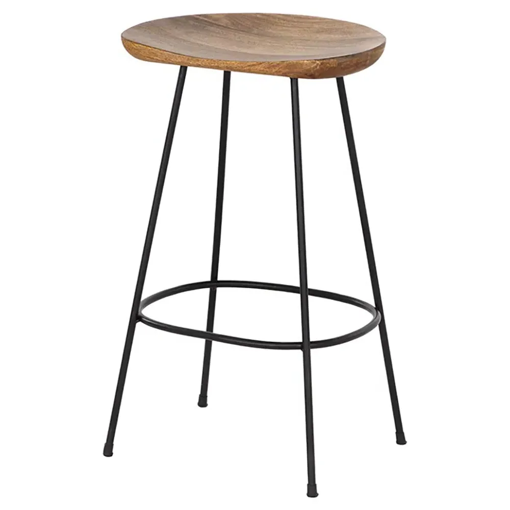 Achna Counter Stool - Brown, Mango Wood