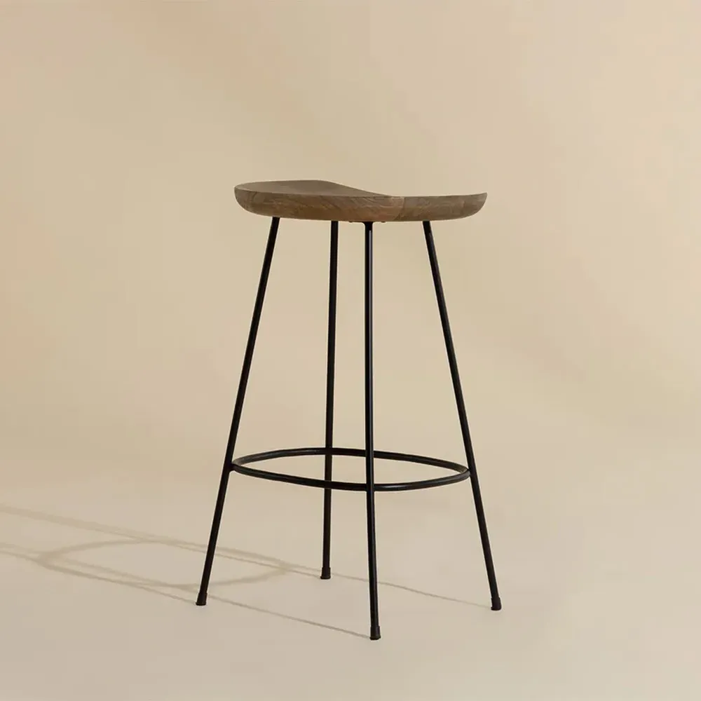 Achna Counter Stool - Brown, Mango Wood