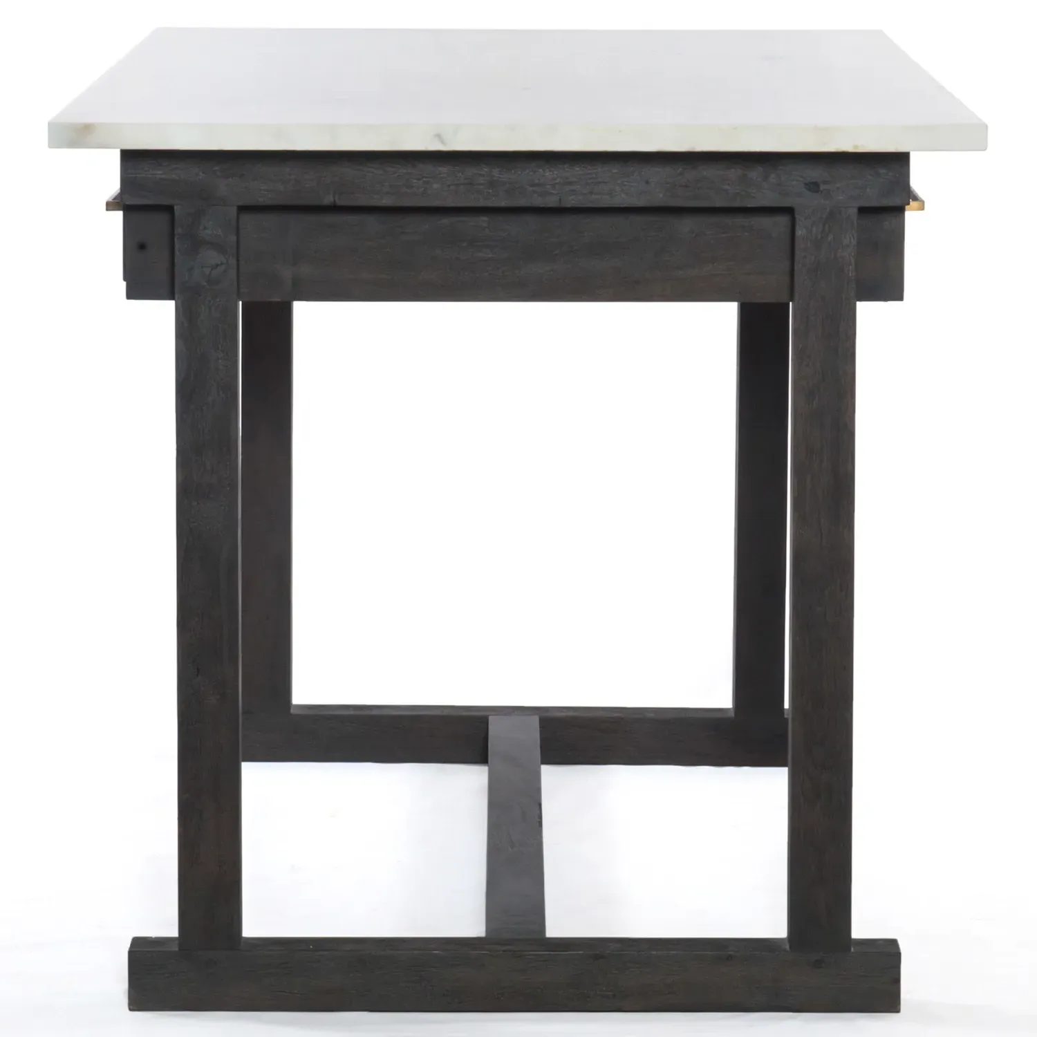 Adaline Kitchen Island Dining Table - White, Marble