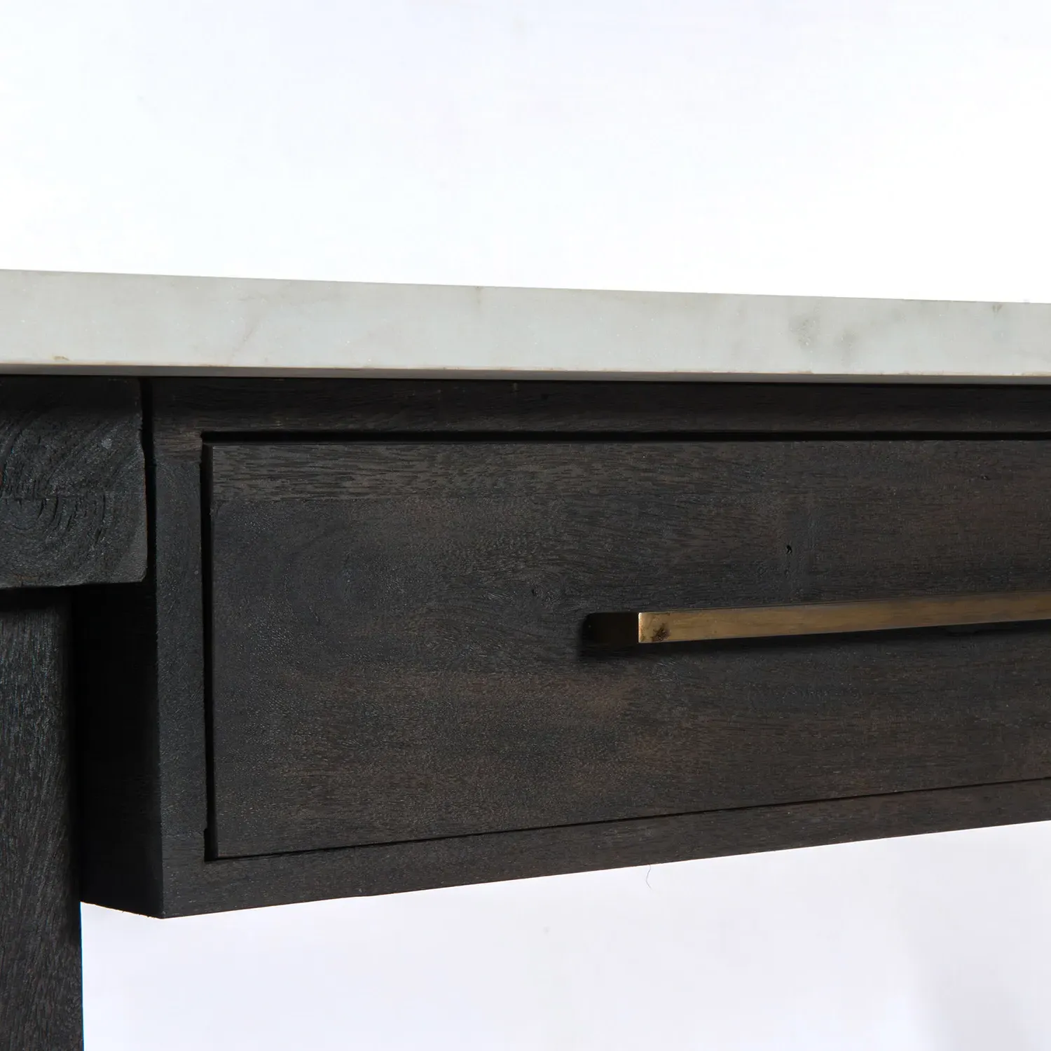 Adaline Kitchen Island Dining Table - White, Marble