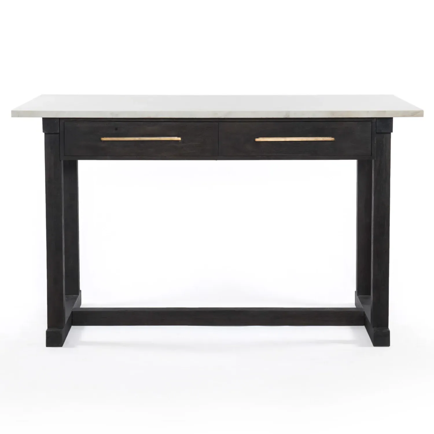 Adaline Kitchen Island Dining Table - White, Marble image