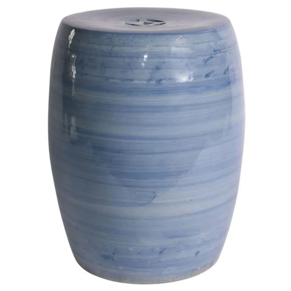 Adalynn Village Porcelain Garden Stool - Blue image