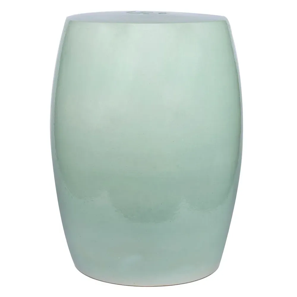 Adalynn Village Porcelain Garden Stool - Green