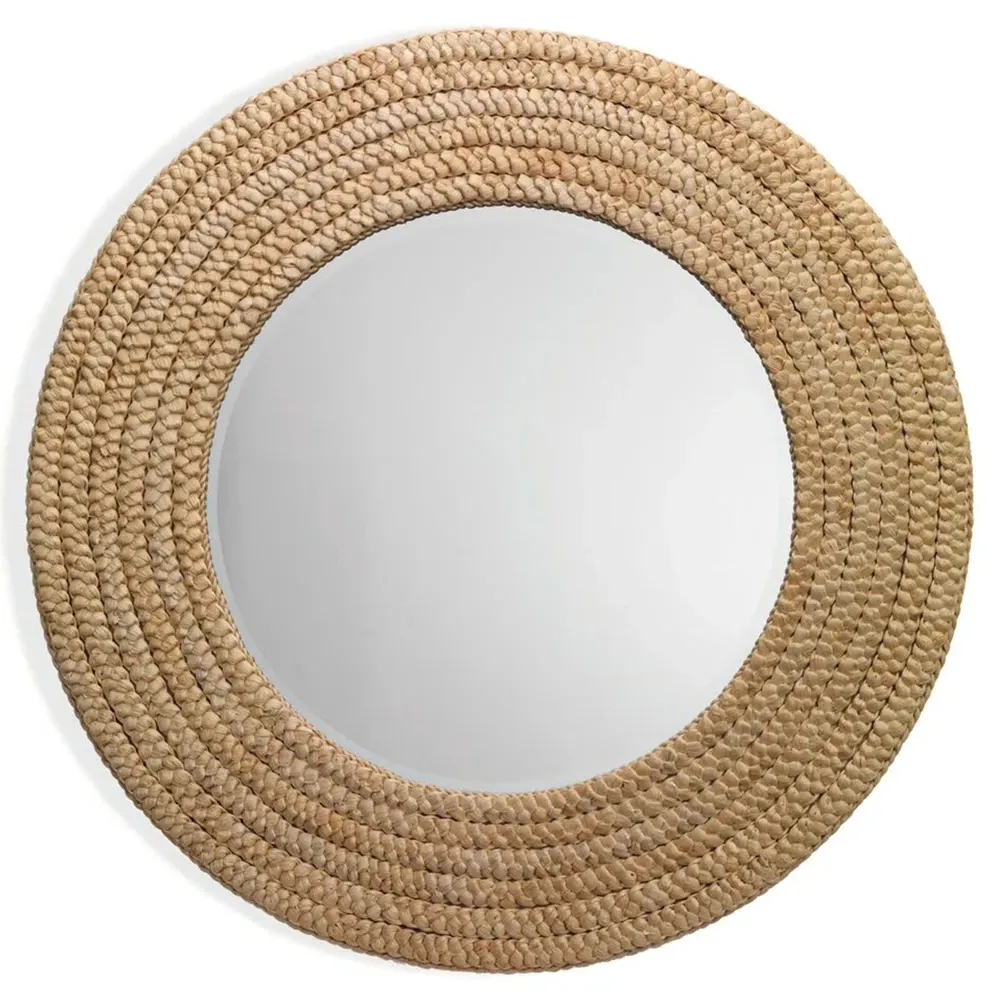 Adam Round Wall Mirror - Brown, Seagrass image