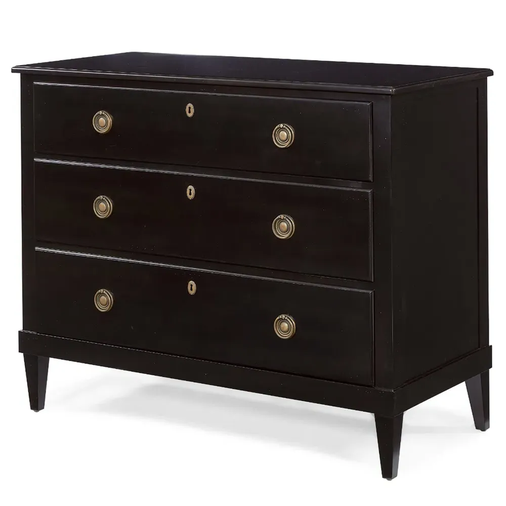Adams Bachelor Chest Dresser - Black, Acacia