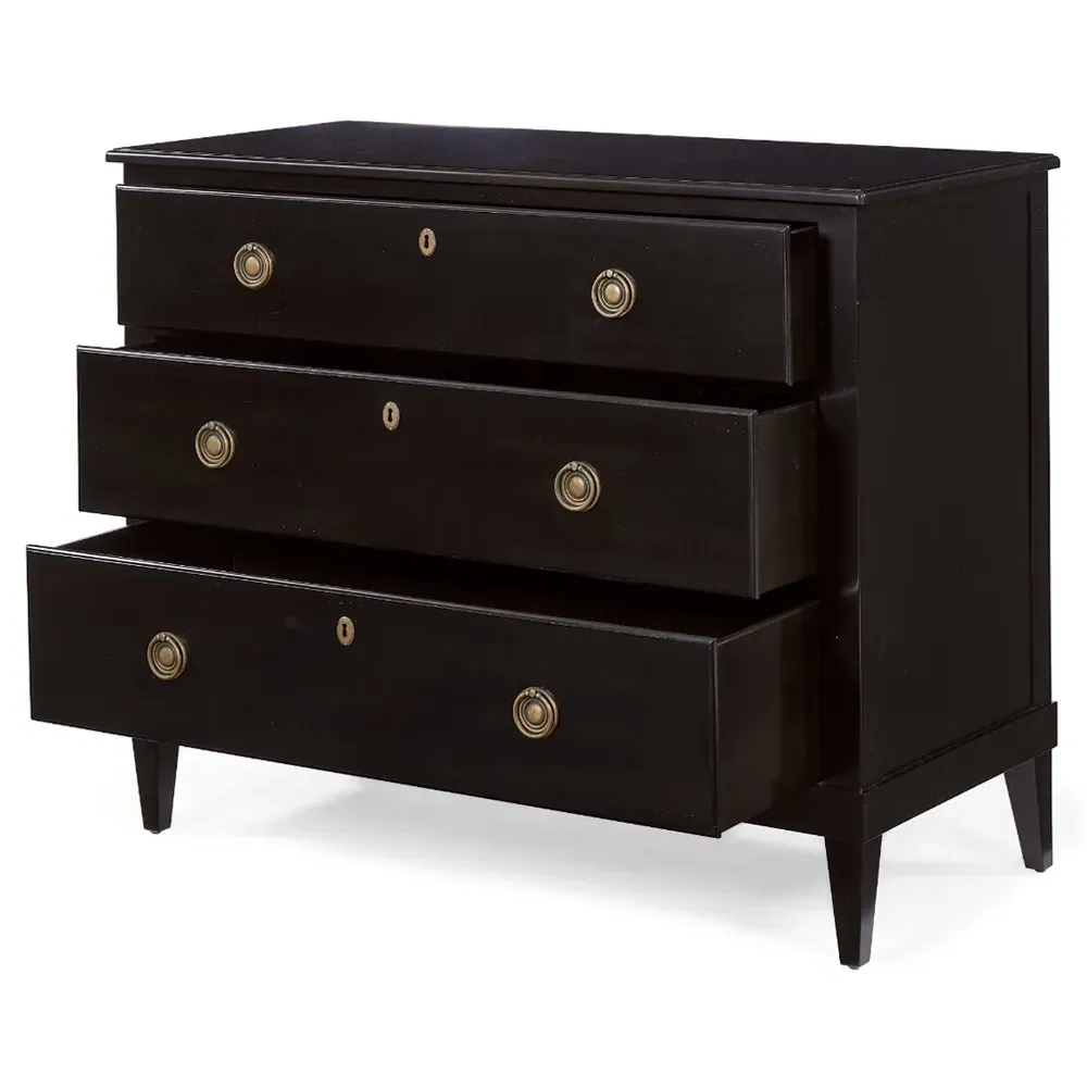 Adams Bachelor Chest Dresser - Black, Acacia