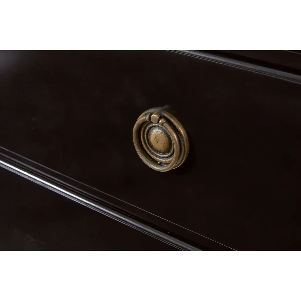 Adams Bachelor Chest Dresser - Black, Acacia