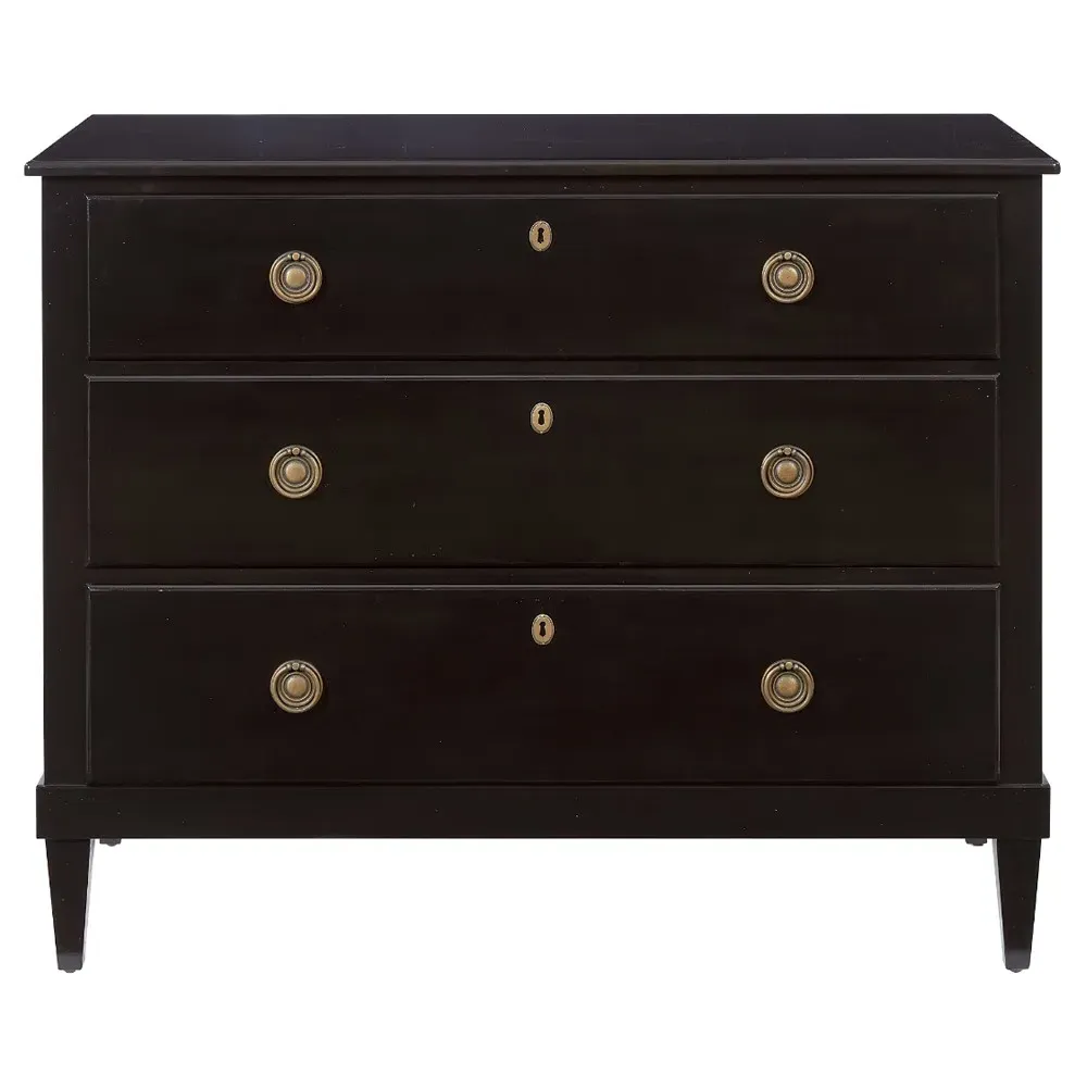 Adams Bachelor Chest Dresser - Black, Acacia image
