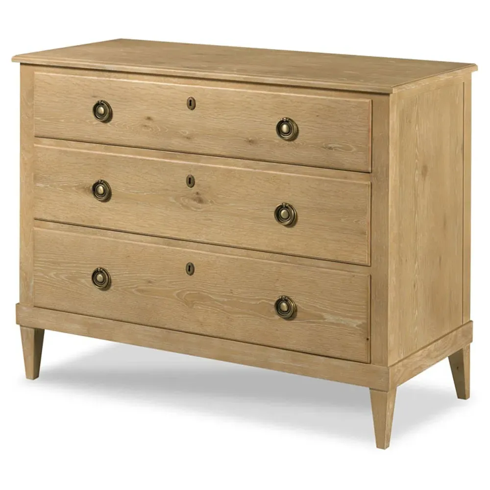 Adams Bachelor Chest Dresser - Limewash Brown, Oak