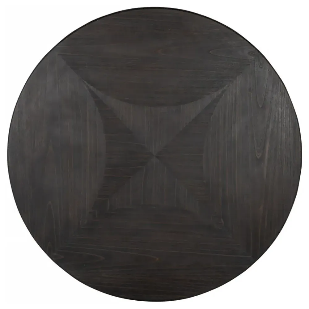 Adams Round Dining Table - Black, Wood