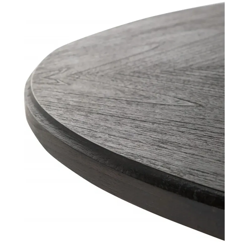 Adams Round Dining Table - Black, Wood