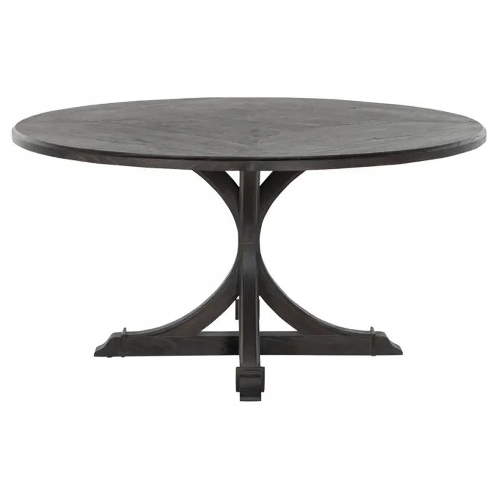 Adams Round Dining Table - Black, Wood image