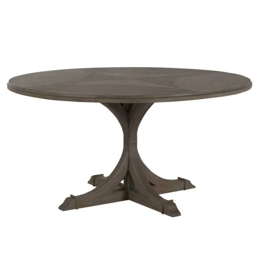 Adams Round Dining Table - Brown, Wood