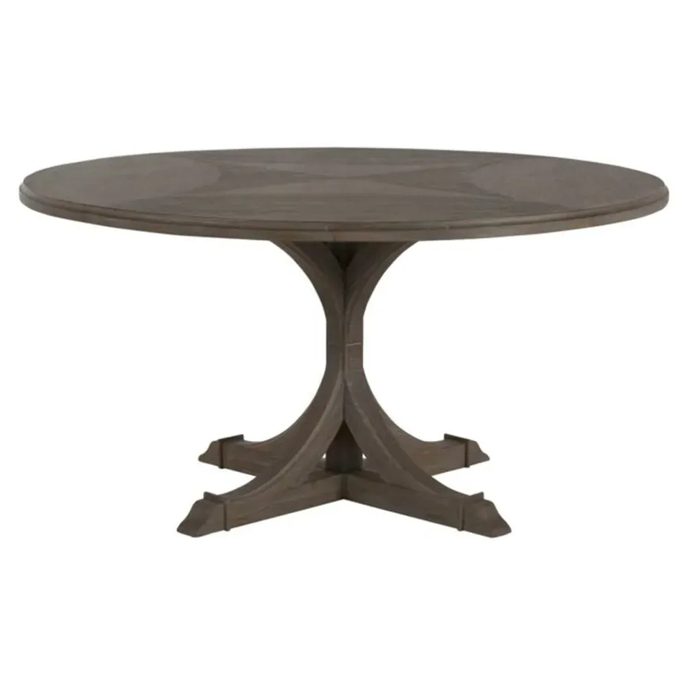 Adams Round Dining Table - Brown, Wood
