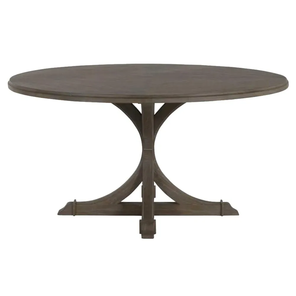 Adams Round Dining Table - Brown, Wood