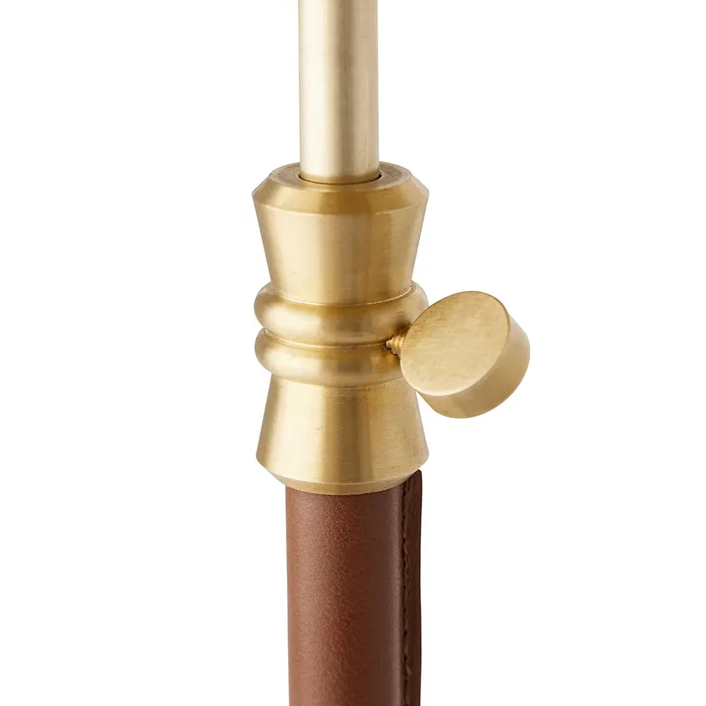 Addison Adjustable Drink Table - Cognac, Brass