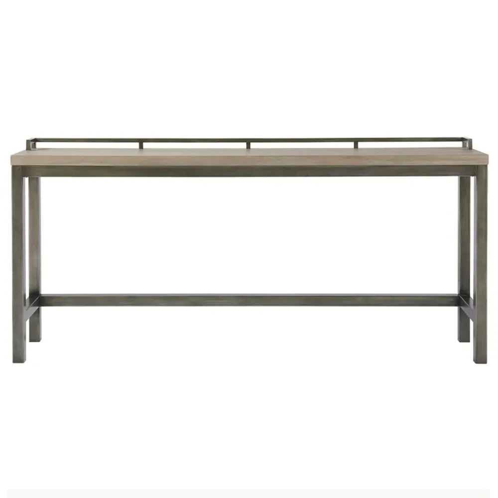 Addison Industrial Loft Bar Table Set - Grey, Wood