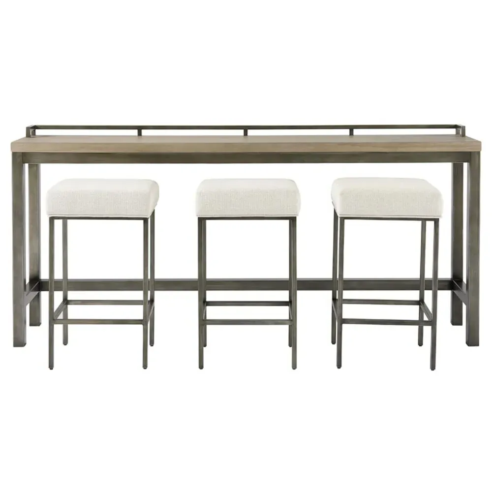 Addison Industrial Loft Bar Table Set - Grey, Wood image