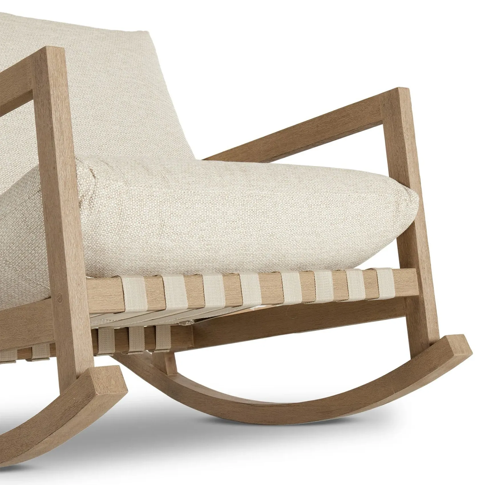 Addison Outdoor Rocking Chair - Beige, Teak Wood