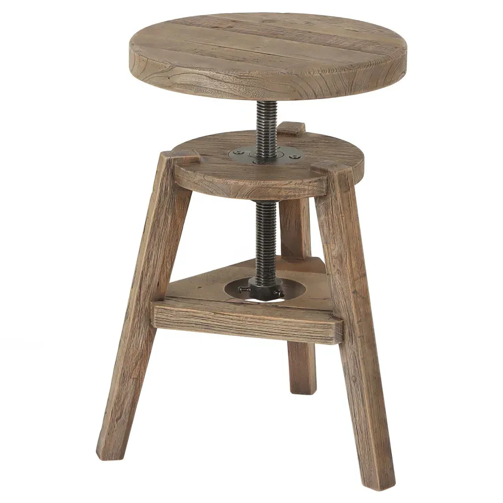 Addy Adjustable Stool - Bleached Elm image