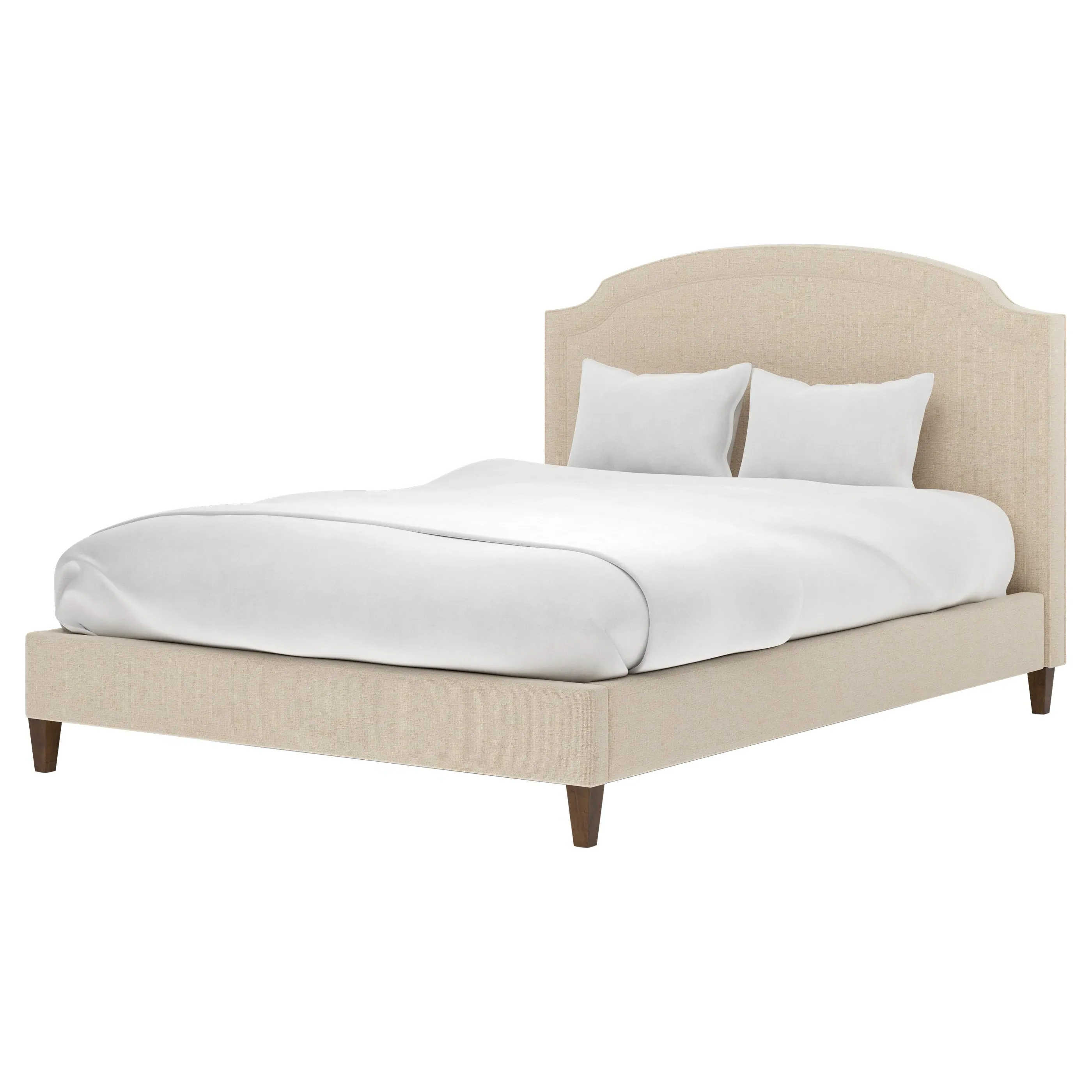 Addyson Cal King Size Bed Frame - Parchment