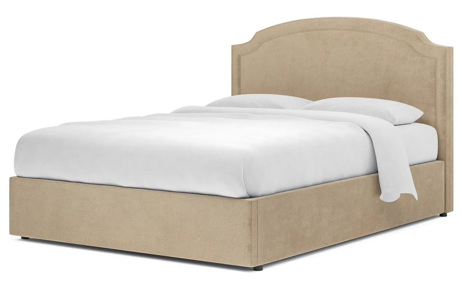 Addyson Full Storage Bed - Champagne, Velvet