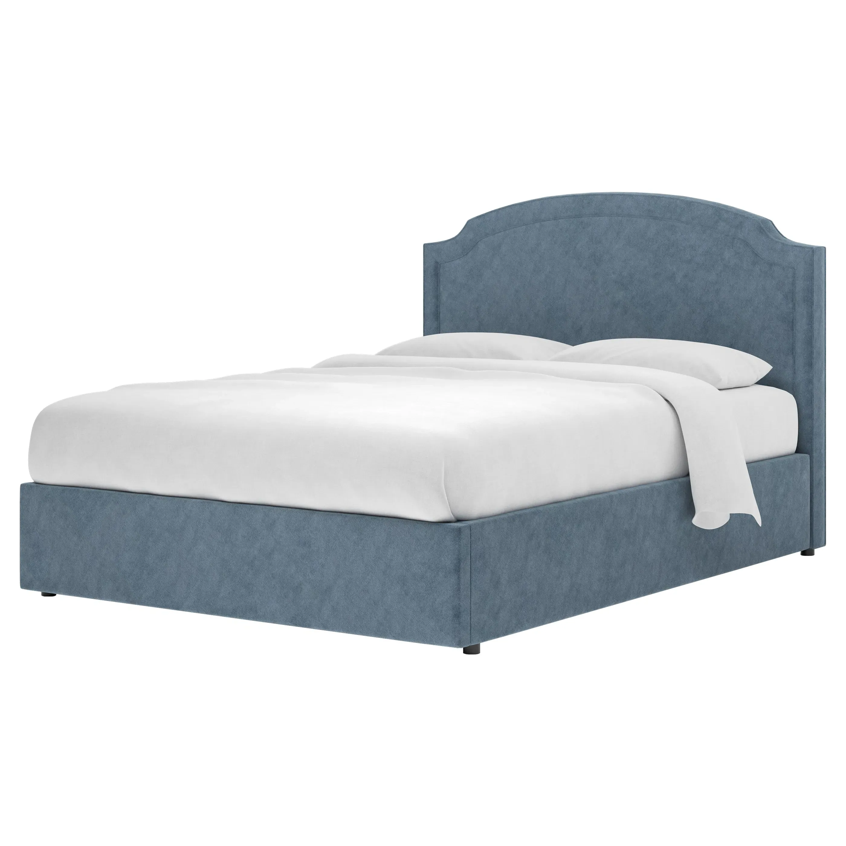 Addyson King Storage Bed - Twilight Blue, Velvet