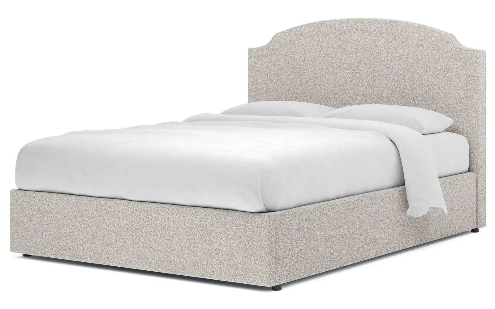Addyson Twin Storage Bed - Cloud Grey, Bouclé