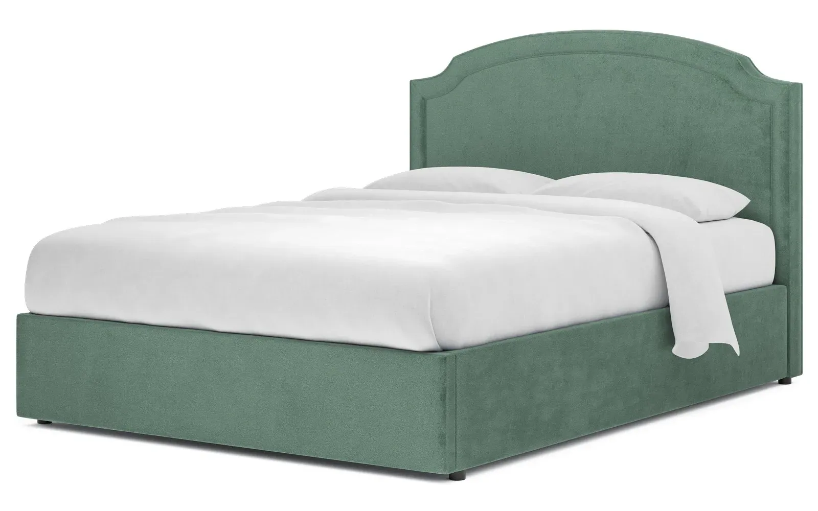 Addyson Twin Storage Bed - Stone Pine, Velvet