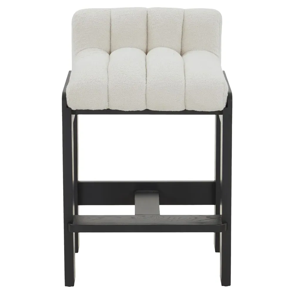 Adelaide Counter Stool - White, Boucle image