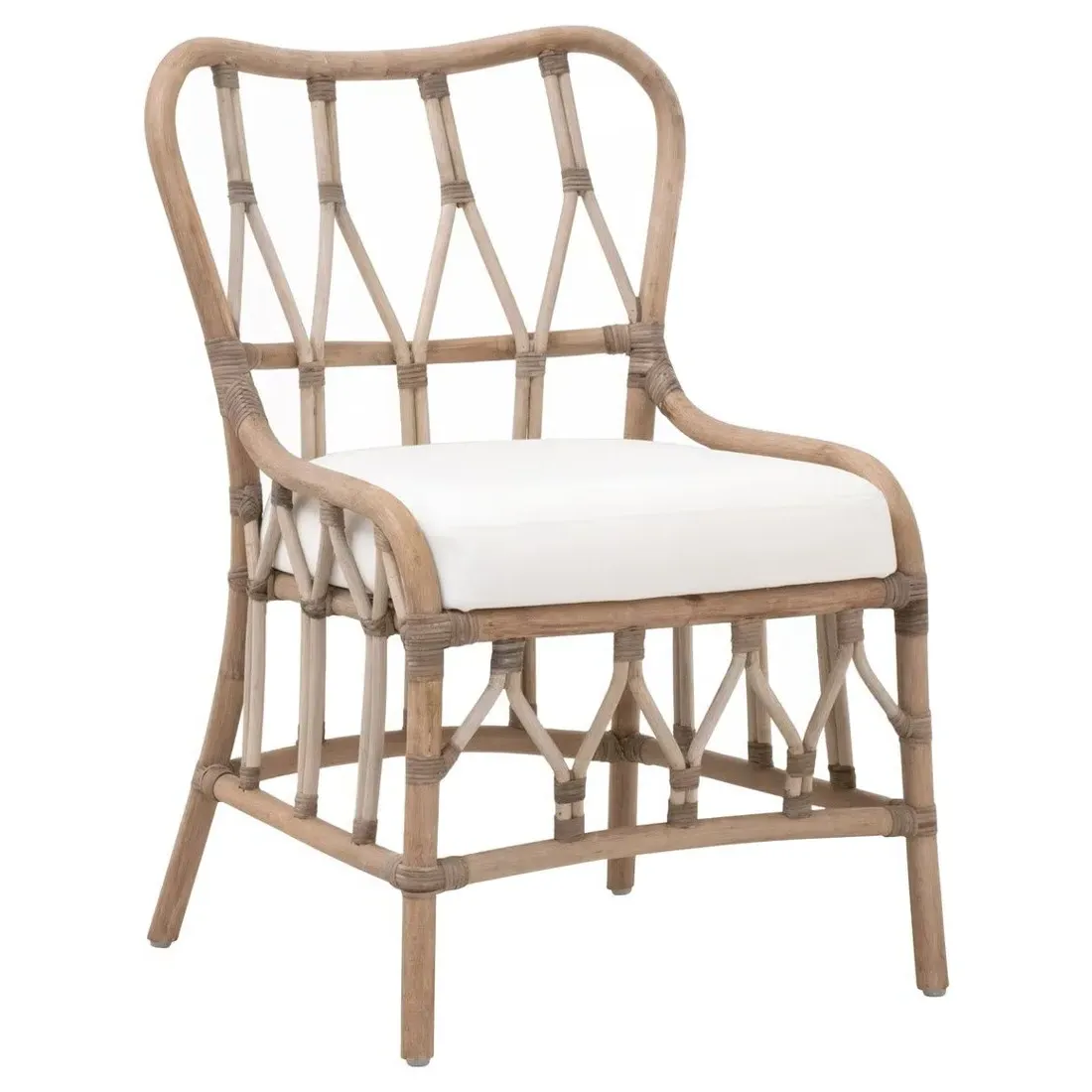 Adelaide Dining Arm Chair Set of 2 - Grey, Rattan