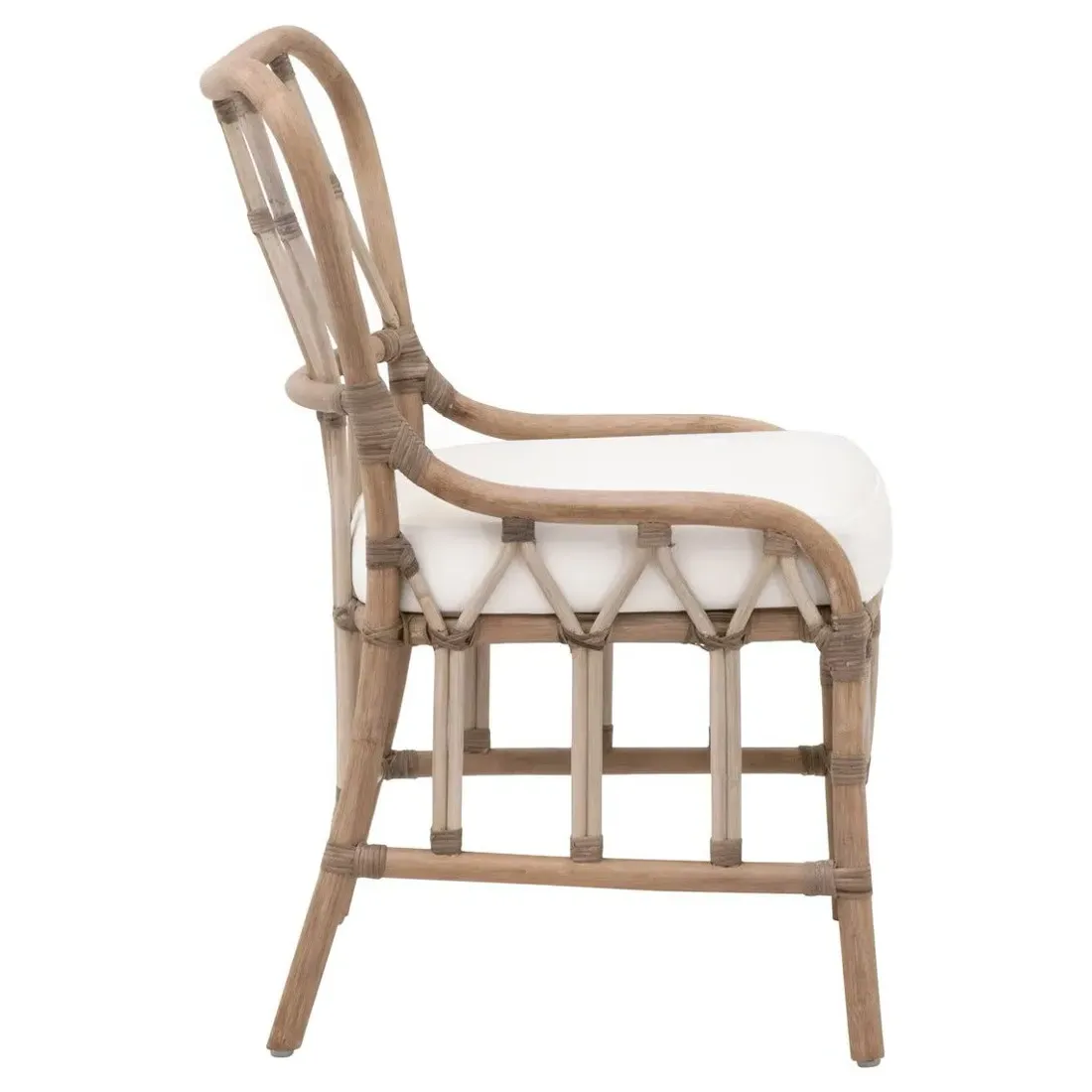 Adelaide Dining Arm Chair Set of 2 - Grey, Rattan