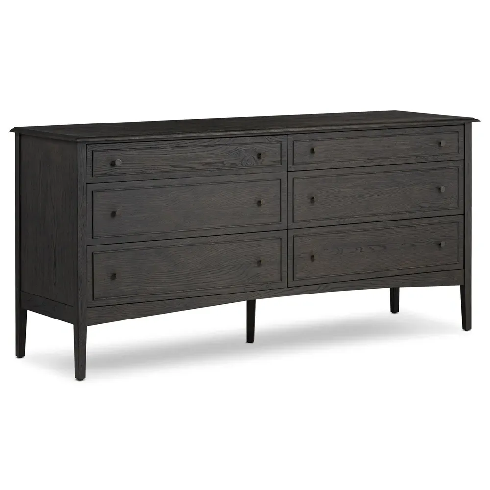Adelaide Rustic Lodge Double Dresser - Black, Oak