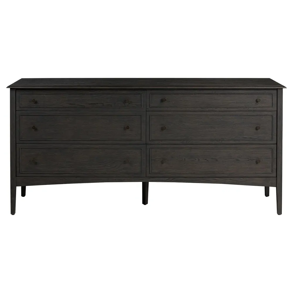 Adelaide Rustic Lodge Double Dresser - Black, Oak