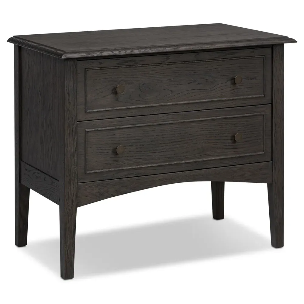 Adelaide Rustic Lodge Nightstand - Black, Oak