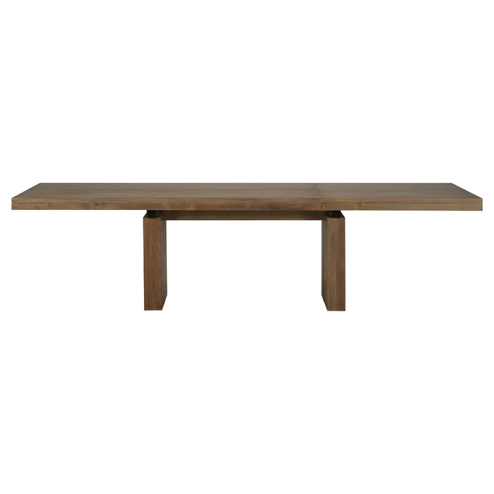Adelaide Teak Double Extendable Dining Table - Brown image