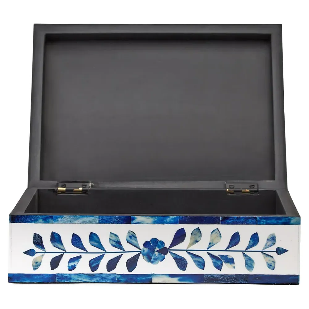 Adeline Decorative Box Set - Blue, Resin