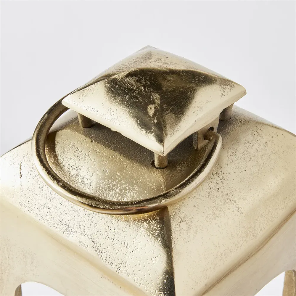 Adeline Small Lantern Candle Holder - Gold, Aluminum