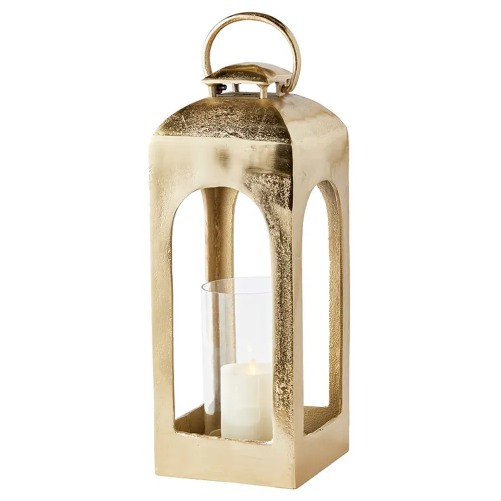 Adeline Small Lantern Candle Holder - Gold, Aluminum image