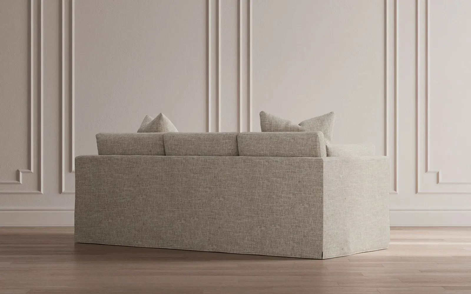 Adelle 3-Seater Slipcovered Sofa - Fog