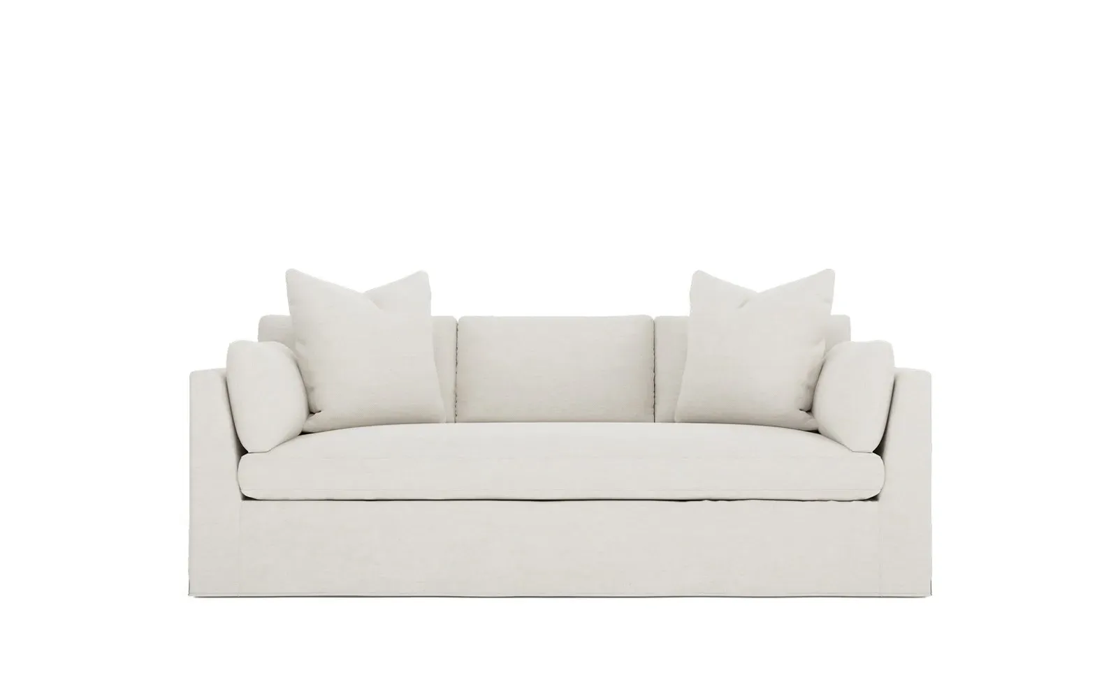 Adelle 3-Seater Slipcovered Sofa - Pearl