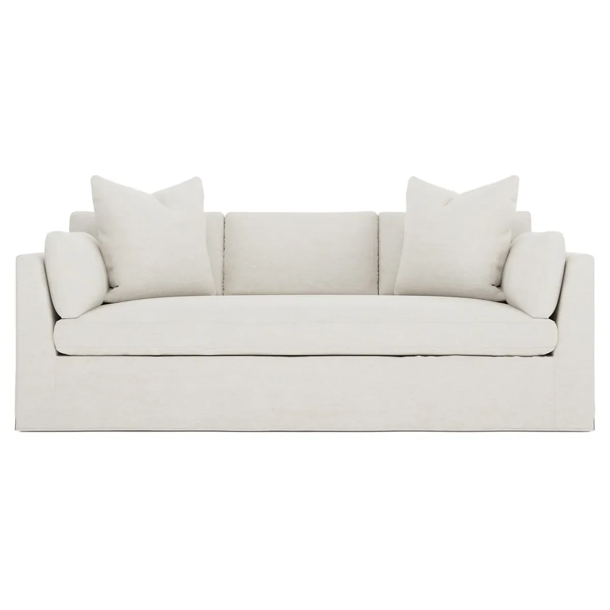 Adelle 3-Seater Slipcovered Sofa - Pearl