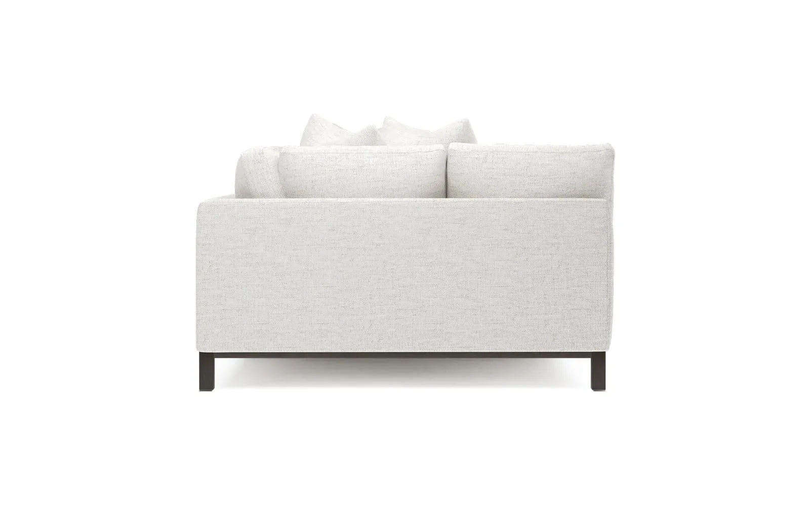 Adelle Double Bumper Sectional - Heathered Ivory