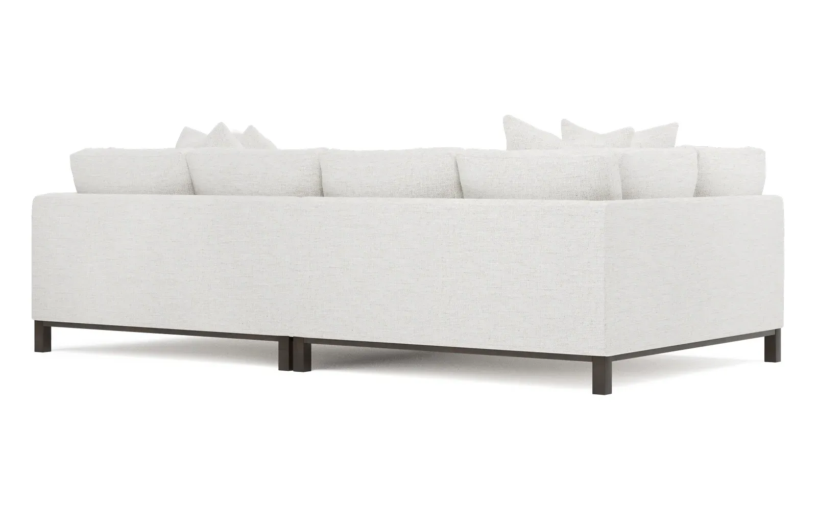 Adelle Double Bumper Sectional - Heathered Ivory