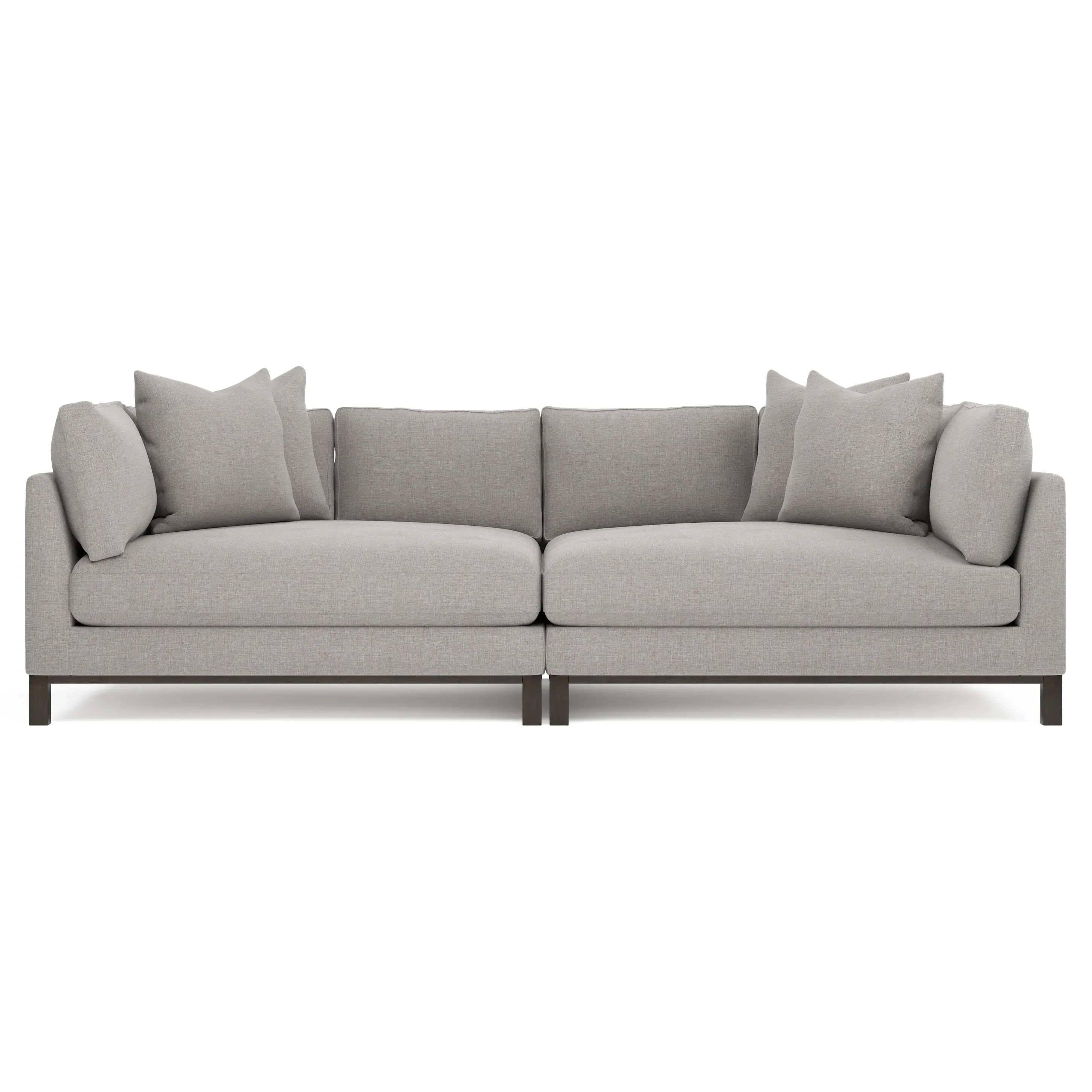 Adelle Double Bumper Sectional - Pebble image